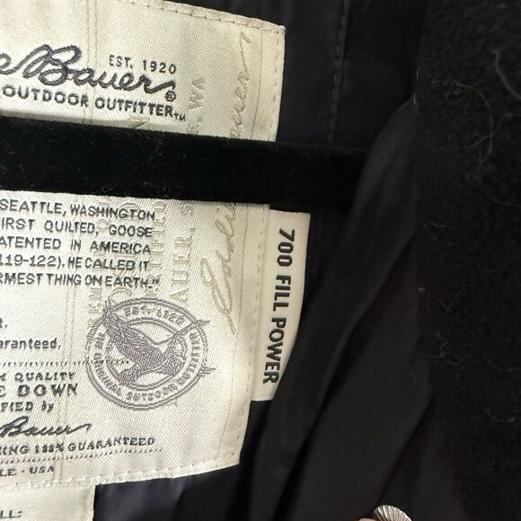 Eddie Bauer Goose Down Jacket Women's Medium Black Full Zip 700 Fill Power - Picture 7 of 15